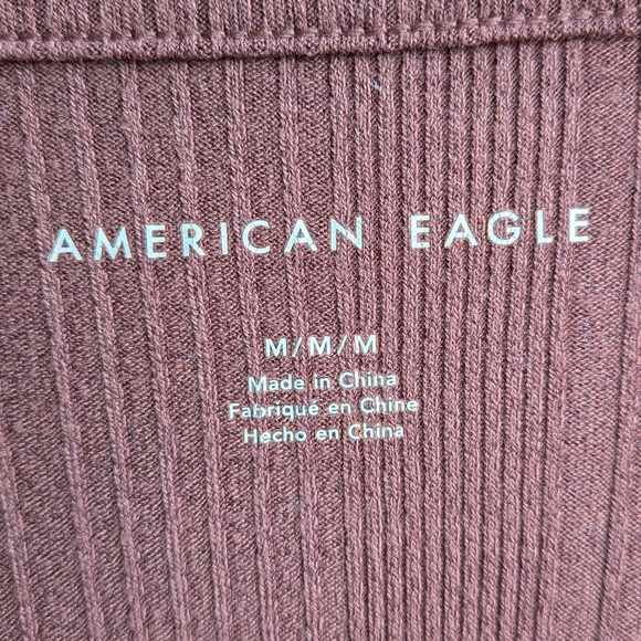 American Eagle Outfitters Women's Rust Button Down Shirt - Picture 8 of 12